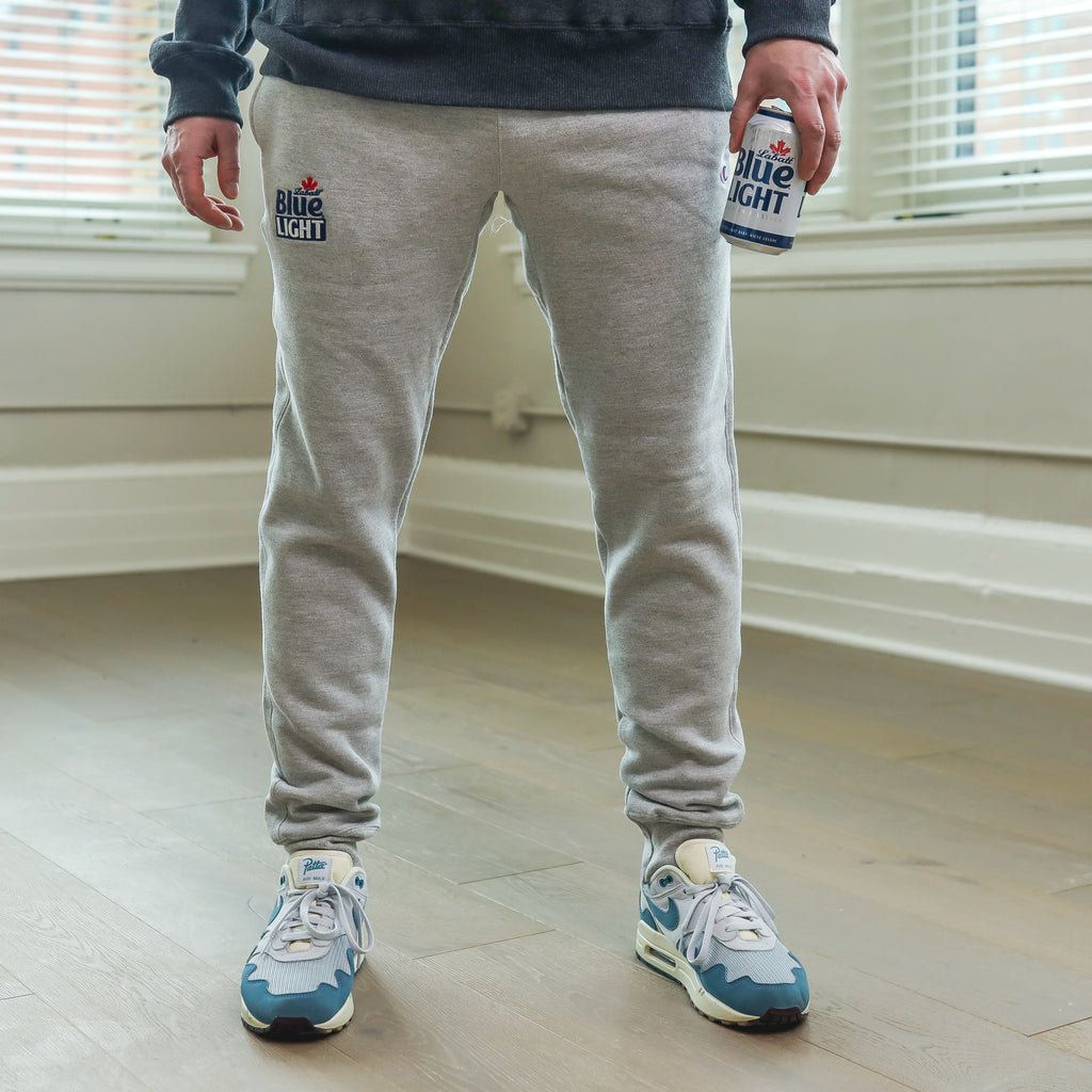 Light blue champion joggers discount