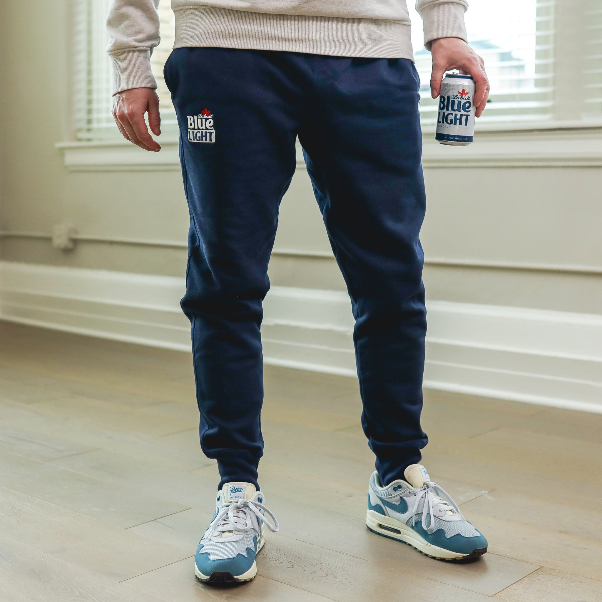 Light blue champion joggers discount